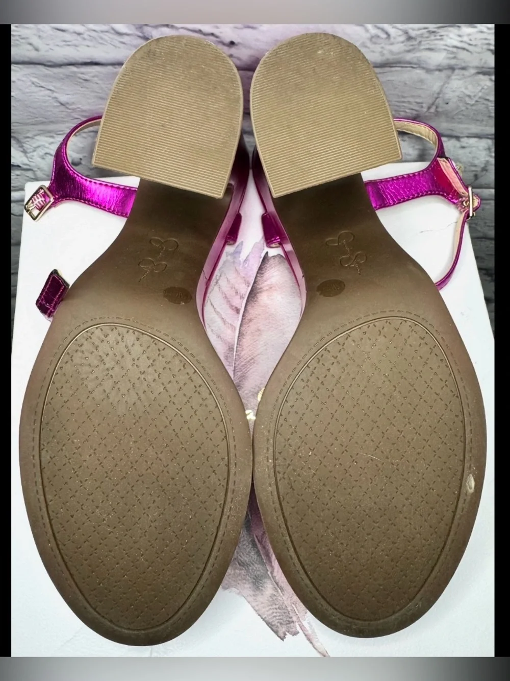 Jessica Simpson pink platform block heels NEW w box 8.5M